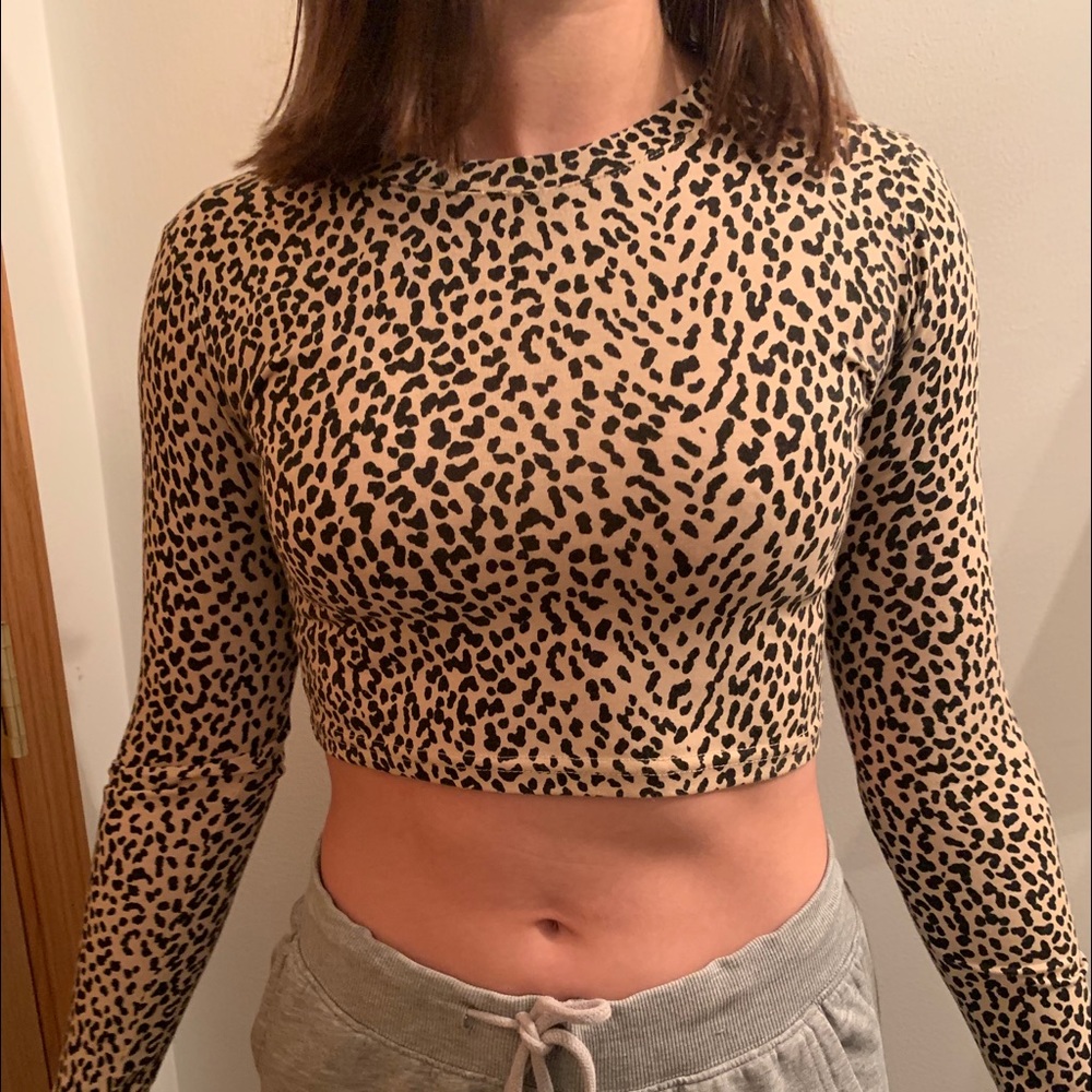 cheetah print crop top